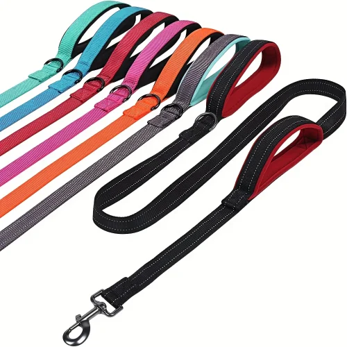 Double Handle Reflective Dog Leash