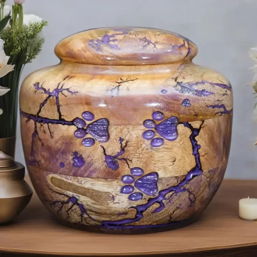 Wooden Urn for Pet Ashes Handcrafted