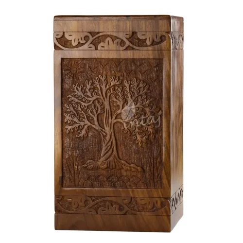 Wooden Tree of Life Cremation Urns