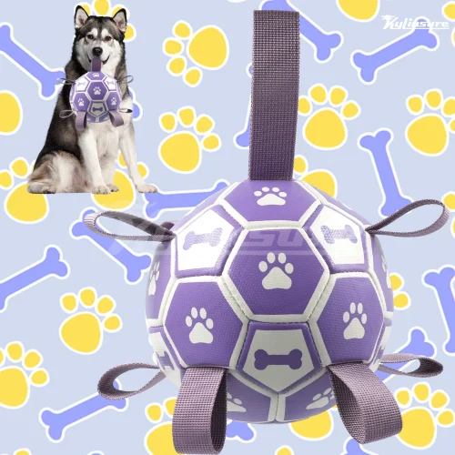 Durable Dog Soccer Ball Tug Toy